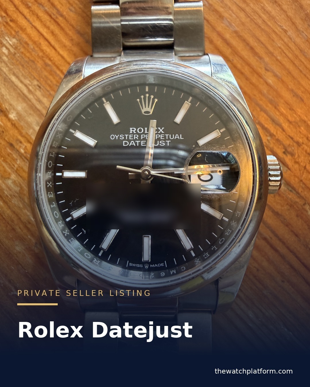 Rolex Datejust listed by a private seller