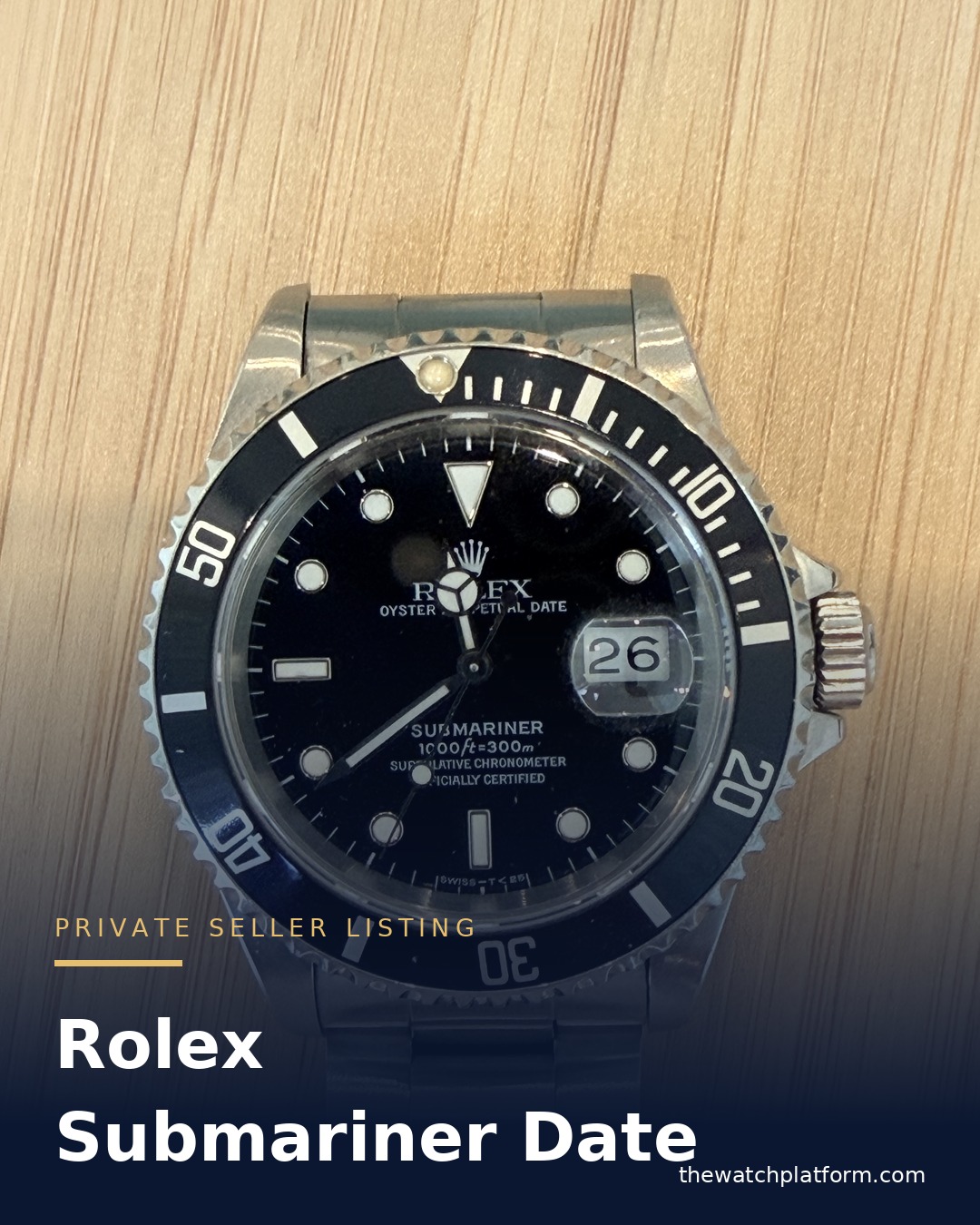 Rolex Submariner Date listed by a private seller
